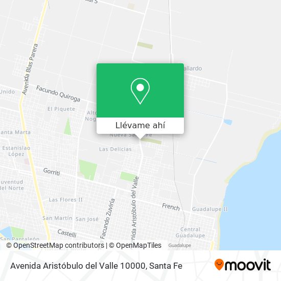 Mapa de Avenida Aristóbulo del Valle 10000