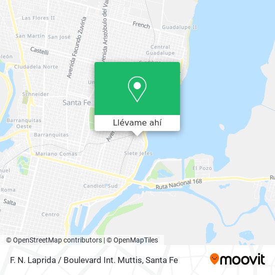 Mapa de F. N. Laprida / Boulevard Int. Muttis