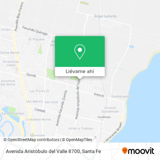 Mapa de Avenida Aristóbulo del Valle 8700