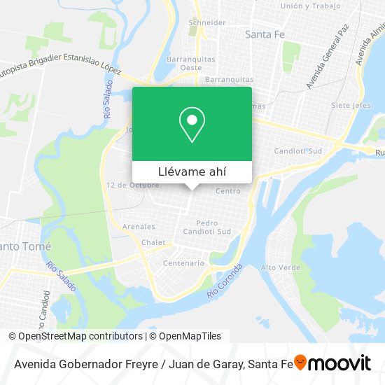 Mapa de Avenida Gobernador Freyre / Juan de Garay