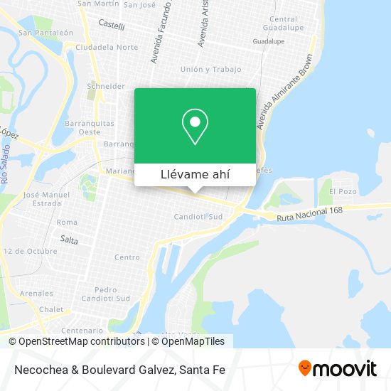 Mapa de Necochea & Boulevard Galvez