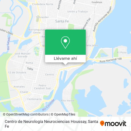 Mapa de Centro de Neurología Neurociencias Houssay