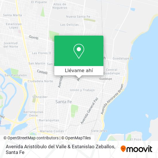 Mapa de Avenida Aristóbulo del Valle & Estanislao Zeballos