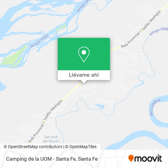 Mapa de Camping de la UOM - Santa Fe