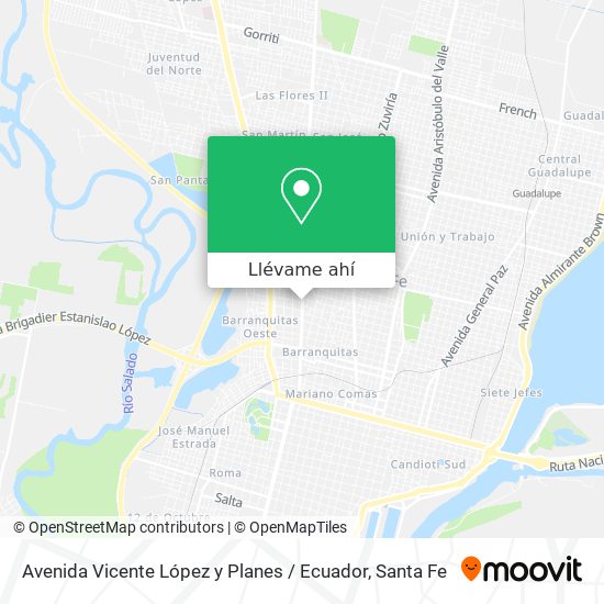 Mapa de Avenida Vicente López y Planes / Ecuador