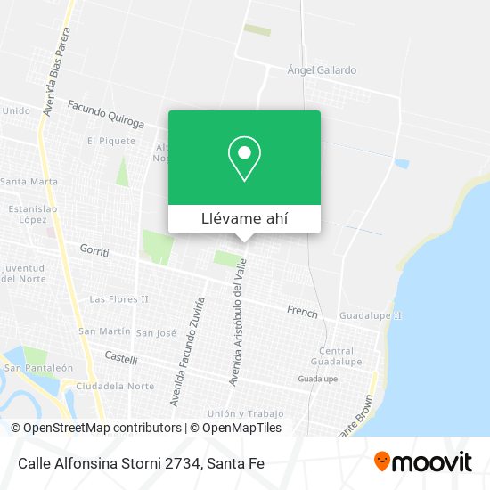 Mapa de Calle Alfonsina Storni 2734
