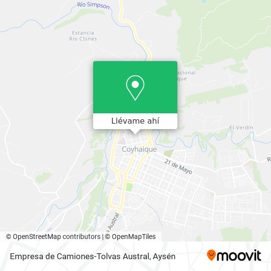 Mapa de Empresa de Camiones-Tolvas Austral