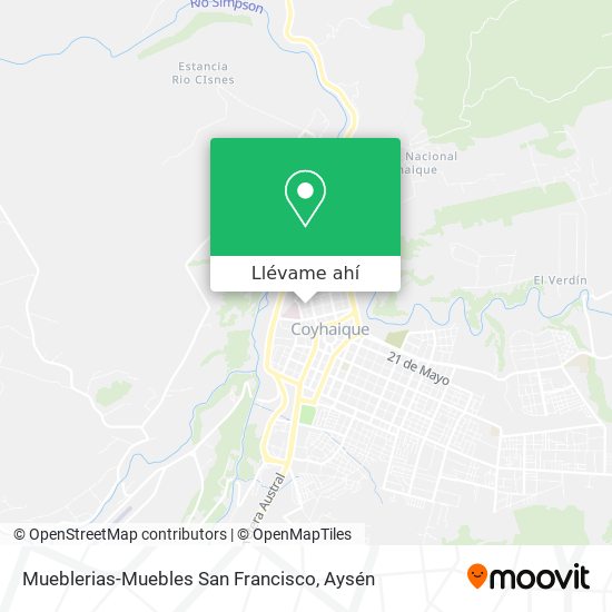 Mapa de Mueblerias-Muebles San Francisco