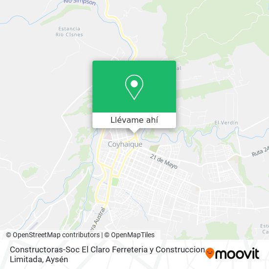 Mapa de Constructoras-Soc El Claro Ferreteria y Construccion Limitada