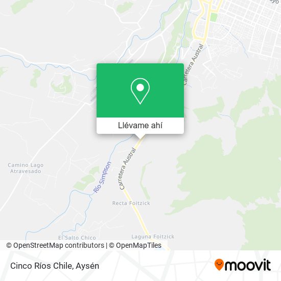 Mapa de Cinco Ríos Chile