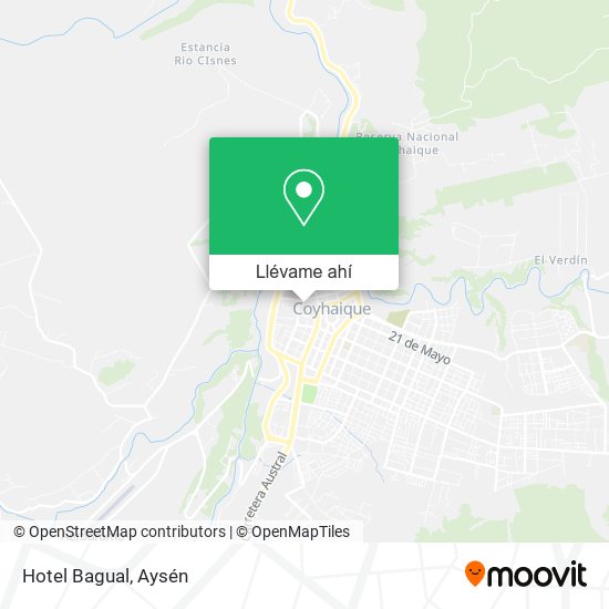 Mapa de Hotel Bagual