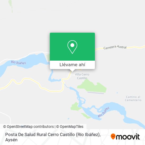 Mapa de Posta De Salud Rural Cerro Castillo (Río Ibáñez)