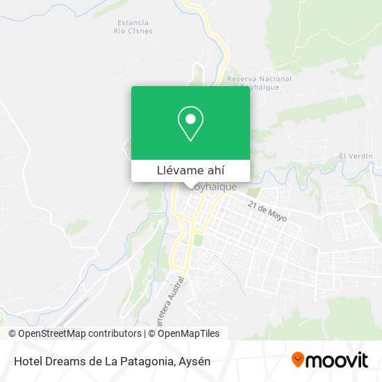 Mapa de Hotel Dreams de La Patagonia