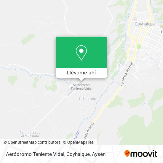 Mapa de Aeródromo Teniente Vidal, Coyhaique
