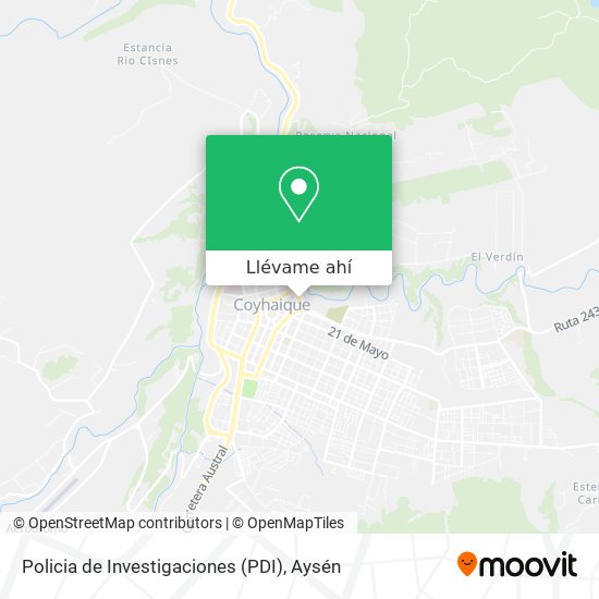 Mapa de Policia de Investigaciones (PDI)