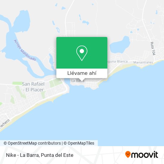 Mapa de Nike - La Barra