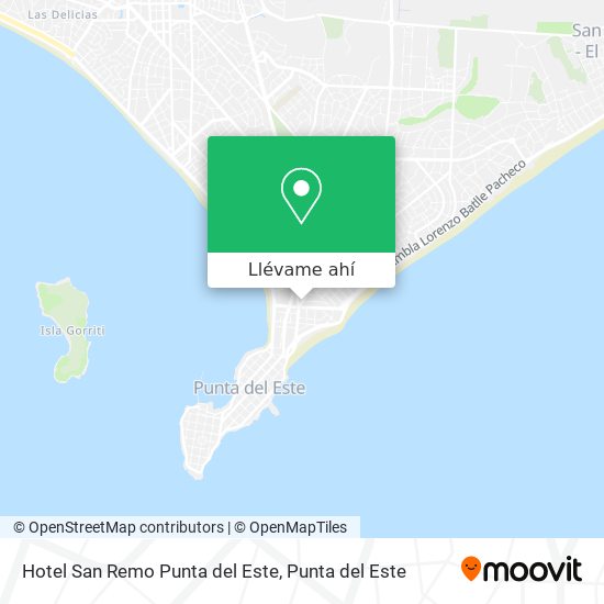 Mapa de Hotel San Remo Punta del Este