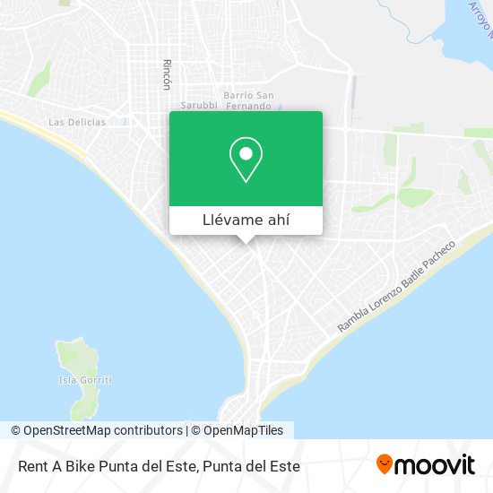 Mapa de Rent A Bike Punta del Este