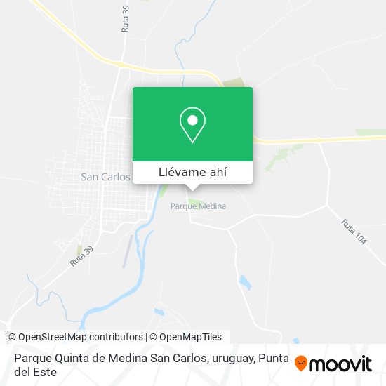 Mapa de Parque Quinta de Medina San Carlos, uruguay