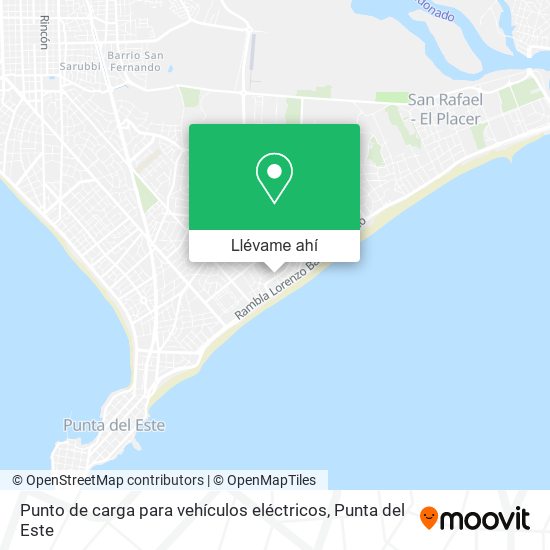 Mapa de Punto de carga para vehículos eléctricos