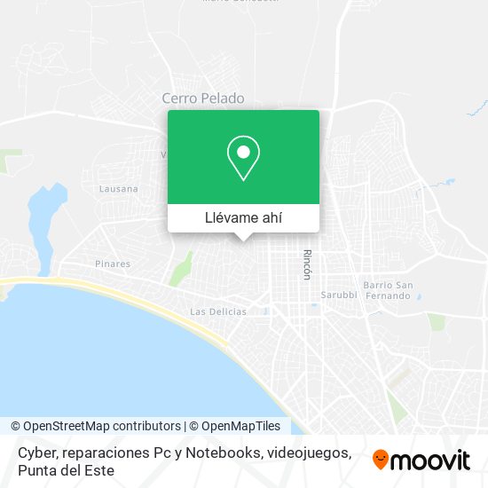 Mapa de Cyber, reparaciones Pc y Notebooks, videojuegos