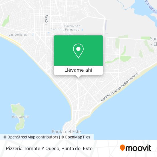 Mapa de Pizzeria Tomate Y Queso