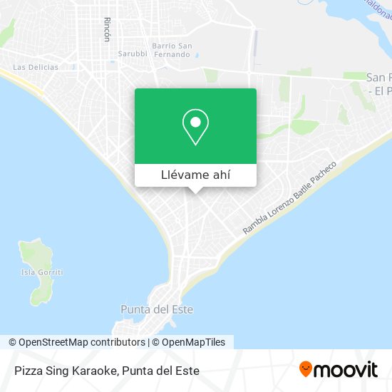 Mapa de Pizza Sing Karaoke