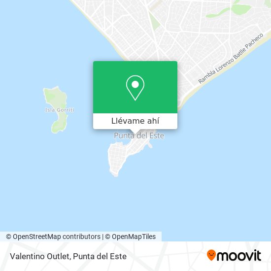 Mapa de Valentino Outlet