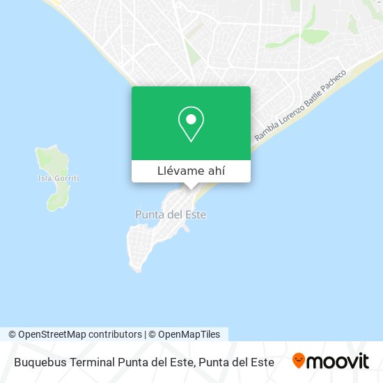 Mapa de Buquebus Terminal Punta del Este