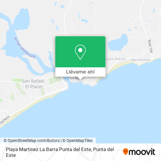 Mapa de Playa Martinez La Barra Punta del Este