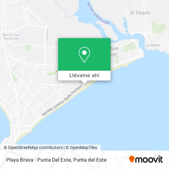 Mapa de Playa Brava - Punta Del Este