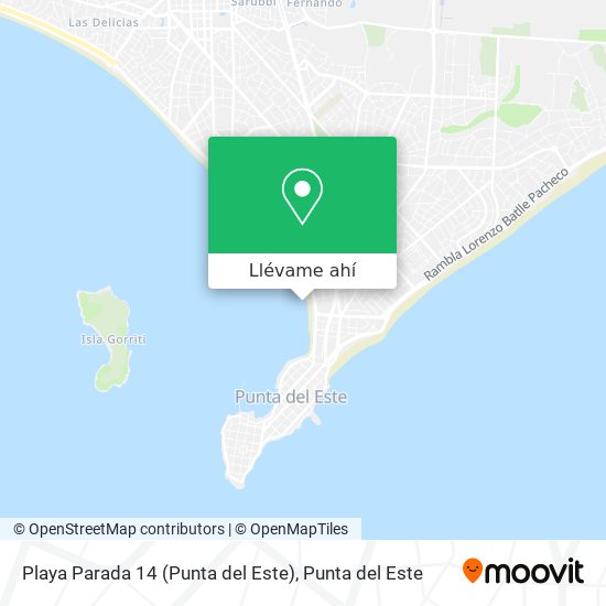 Mapa de Playa Parada 14 (Punta del Este)