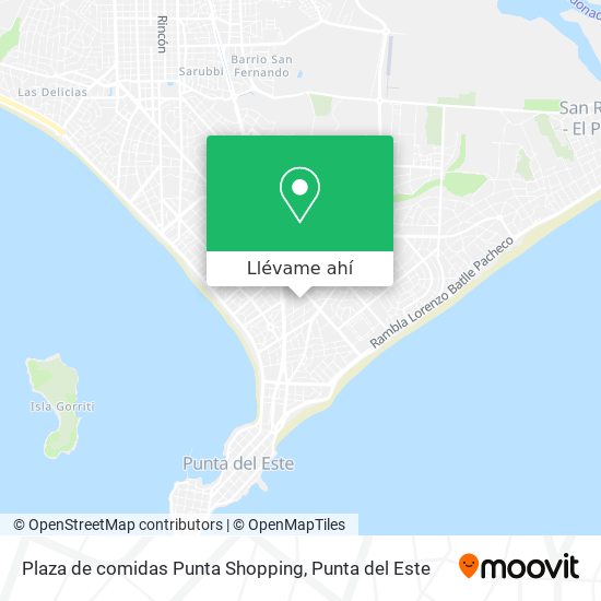 Mapa de Plaza de comidas Punta Shopping