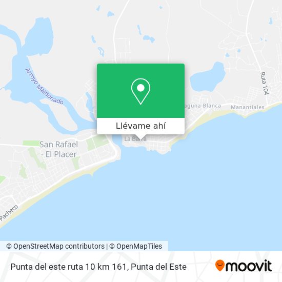 Mapa de Punta del este ruta 10 km 161