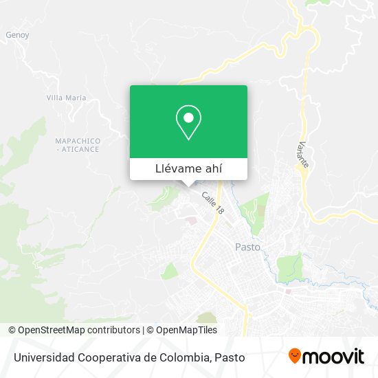 Mapa de Universidad Cooperativa de Colombia