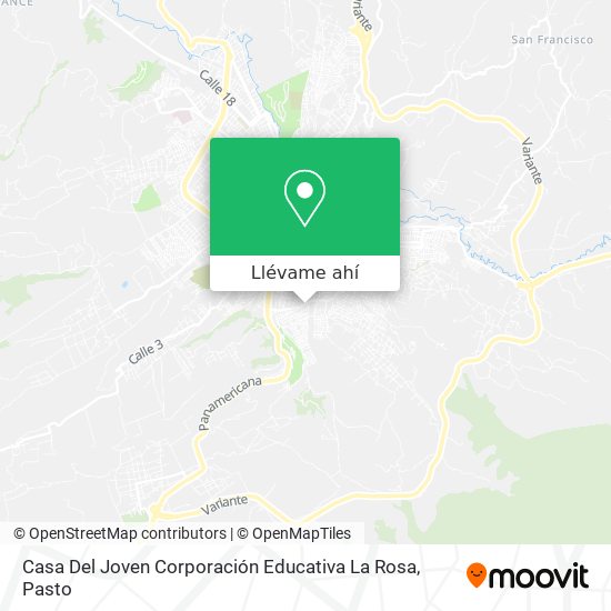 Mapa de Casa Del Joven Corporación Educativa La Rosa