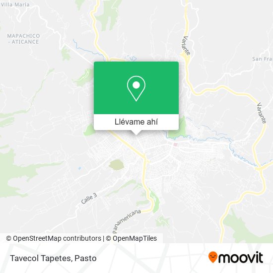 Mapa de Tavecol Tapetes