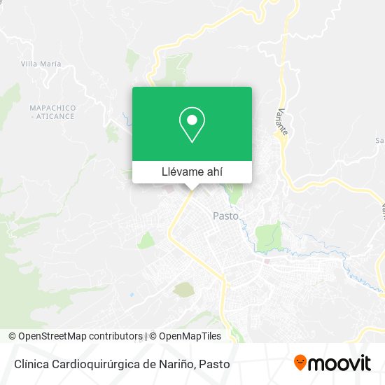 Mapa de Clínica Cardioquirúrgica de Nariño