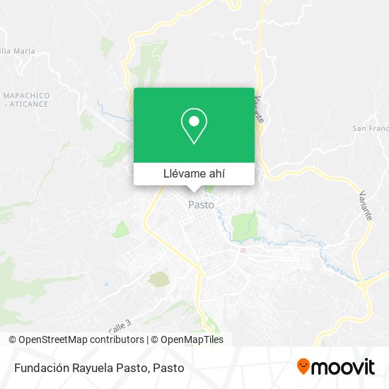 Mapa de Fundación Rayuela Pasto