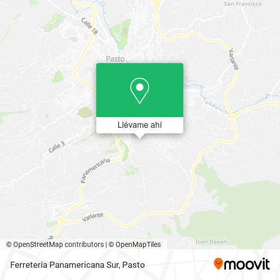 Mapa de Ferretería Panamericana Sur