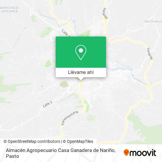 Mapa de Almacén Agropecuario Casa Ganadera de Nariño