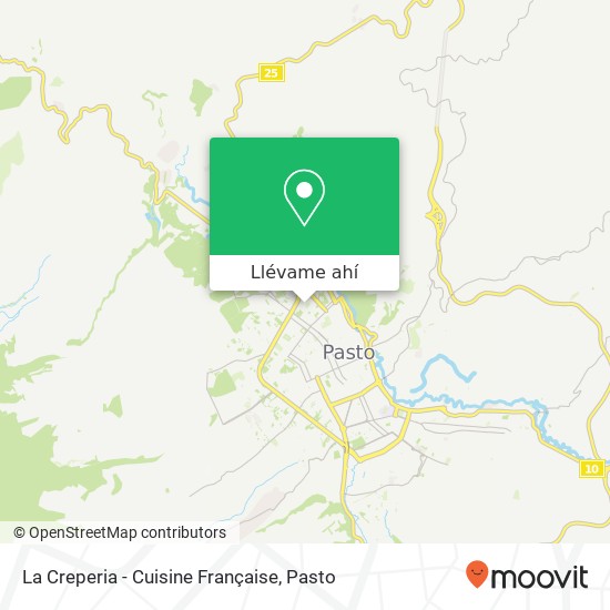 Mapa de La Creperia - Cuisine Française, 31 Carrera 34A 16B Comuna 9, Pasto