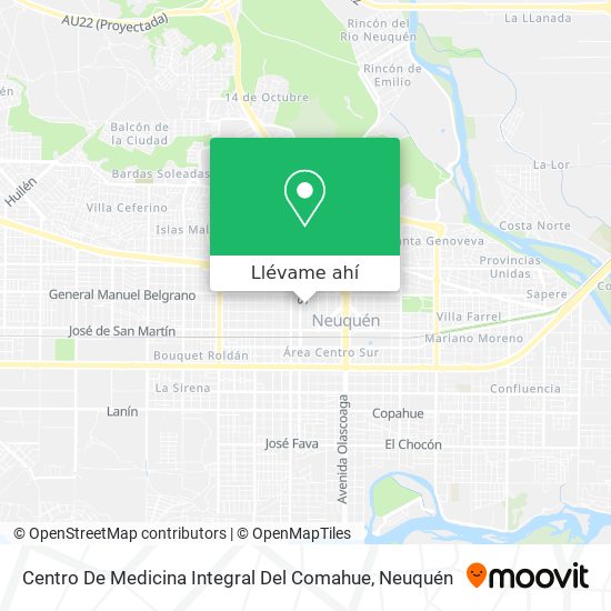 Mapa de Centro De Medicina Integral Del Comahue