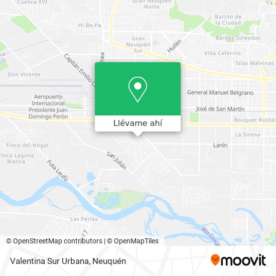 Mapa de Valentina Sur Urbana