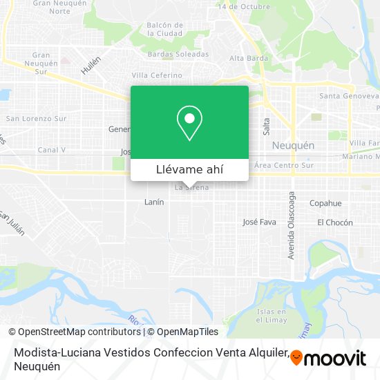 Mapa de Modista-Luciana Vestidos Confeccion Venta Alquiler