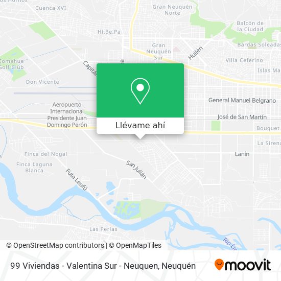 Mapa de 99 Viviendas - Valentina Sur - Neuquen