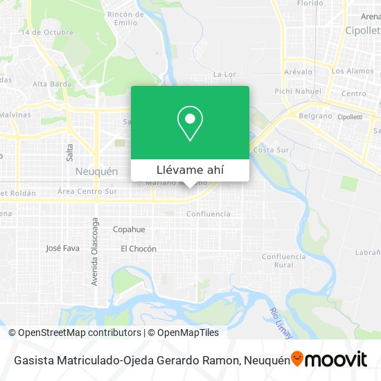Mapa de Gasista Matriculado-Ojeda Gerardo Ramon