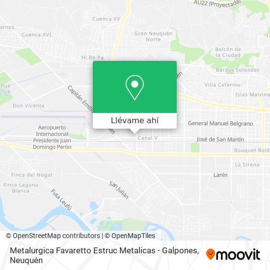 Mapa de Metalurgica Favaretto Estruc Metalicas - Galpones