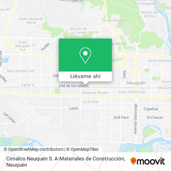 Mapa de Cimalco Neuquén S. A-Materiales de Construcción