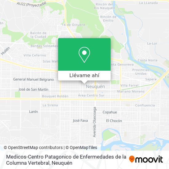 Mapa de Medicos-Centro Patagonico de Enfermedades de la Columna Vertebral